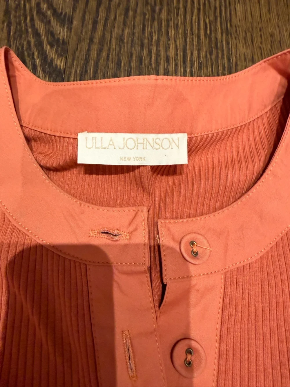 Ulla Johnson Coral Ruffled Sleeve Ribbed Knit Top - Picture 2 of 2